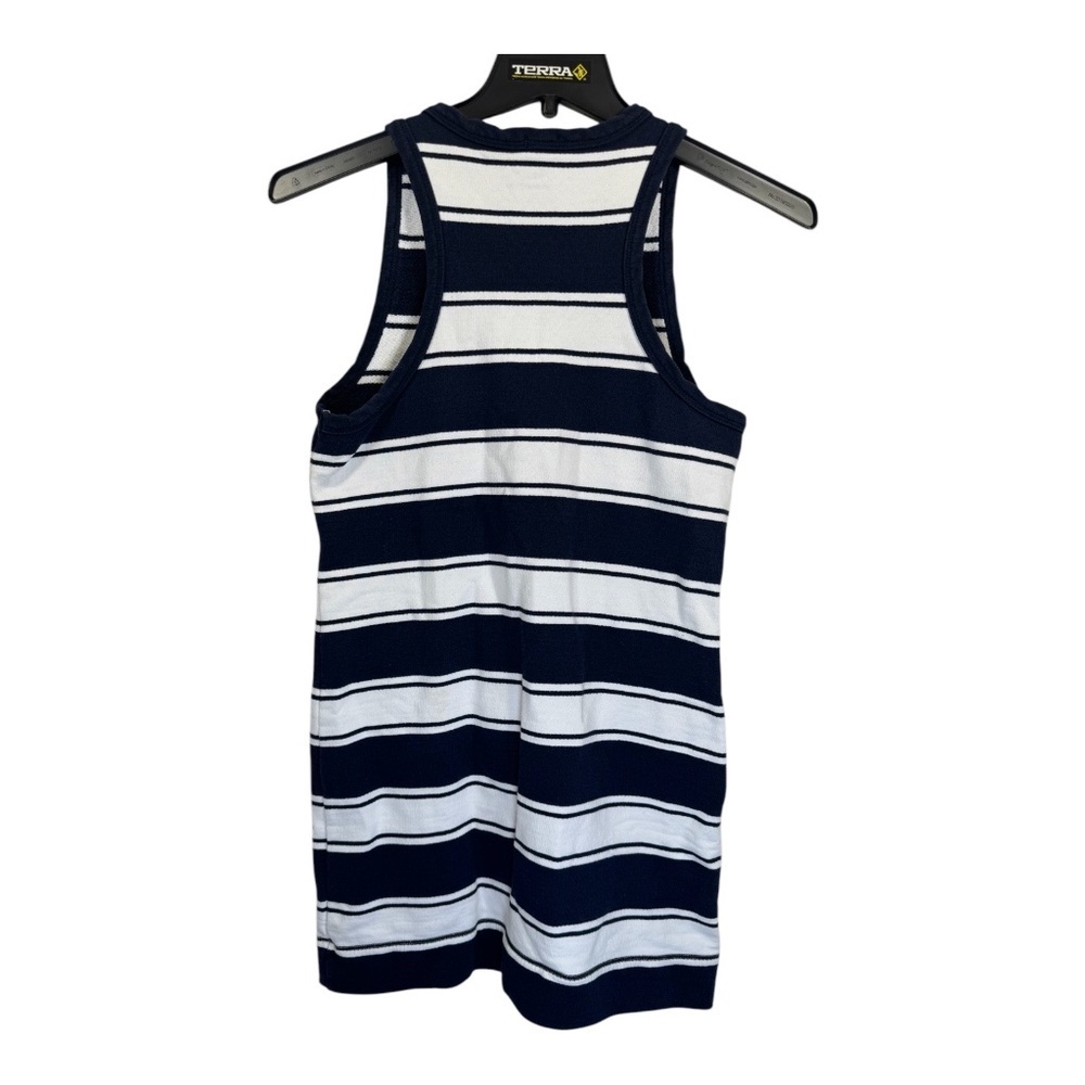 J Crew Dress Womens Size Small Black White Striped Heavy Cotton Nautical Summer - Picture 4 of 5